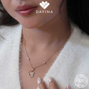 DAVINA Ladies Trixie Necklace Rose Gold Color Sterling Silver 925