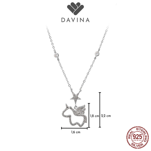 DAVINA Ladies Trixie Necklace Sterling Silver 925