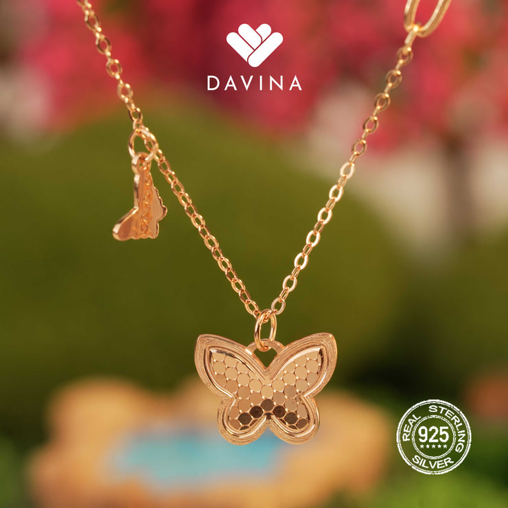 DAVINA Ladies Arianell Necklace Rose Gold Color Sterling Silver 925