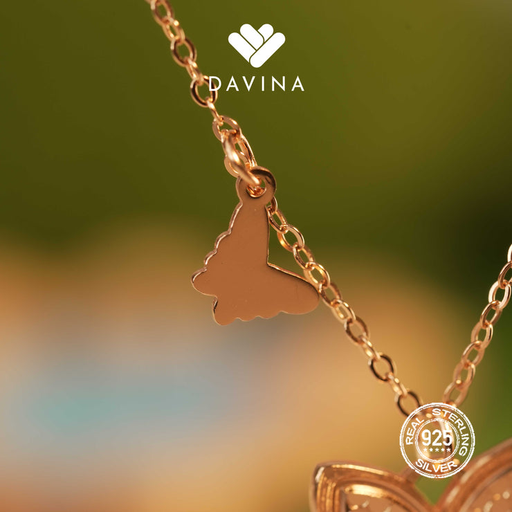 DAVINA Ladies Arianell Necklace Rose Gold Color Sterling Silver 925