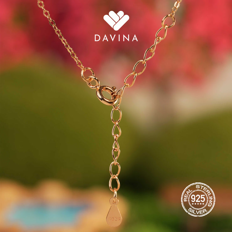 DAVINA Ladies Arianell Necklace Rose Gold Color Sterling Silver 925