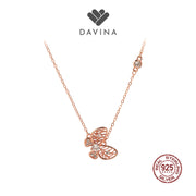 DAVINA Ladies Mikayla Necklace Rose Gold Color Sterling Silver 925