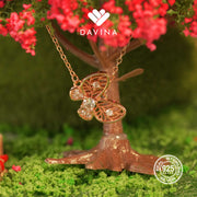 DAVINA Ladies Mikayla Necklace Rose Gold Color Sterling Silver 925