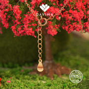 DAVINA Ladies Mikayla Necklace Rose Gold Color Sterling Silver 925