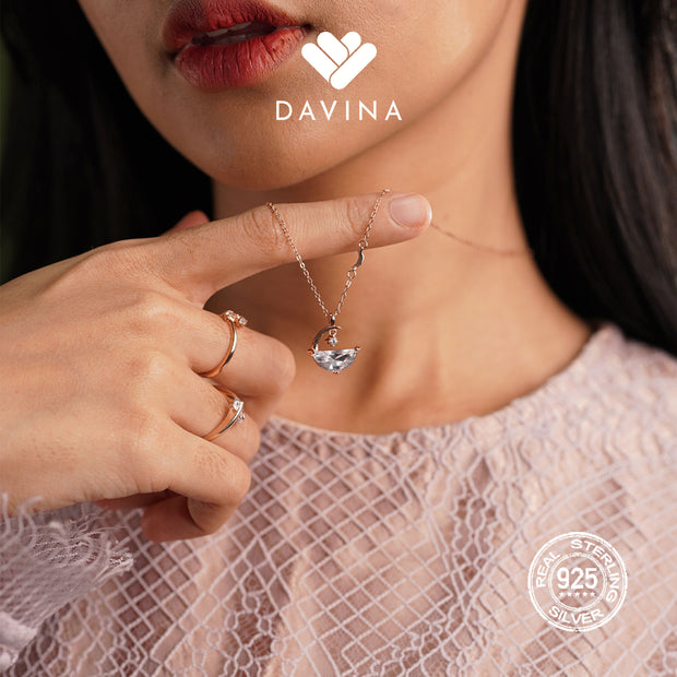 Davina Ladies Ginella Necklace Rose Gold Color S925