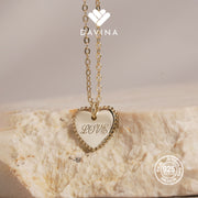 DAVINA Ladies Lova Necklace Gold Color Sterling Silver 925