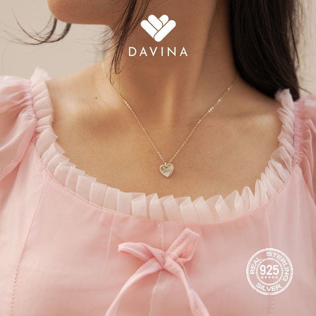 DAVINA Ladies Lova Necklace Gold Color Sterling Silver 925