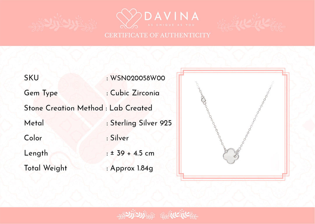 DAVINA Ladies Vleorant Necklace Sterling Silver 925