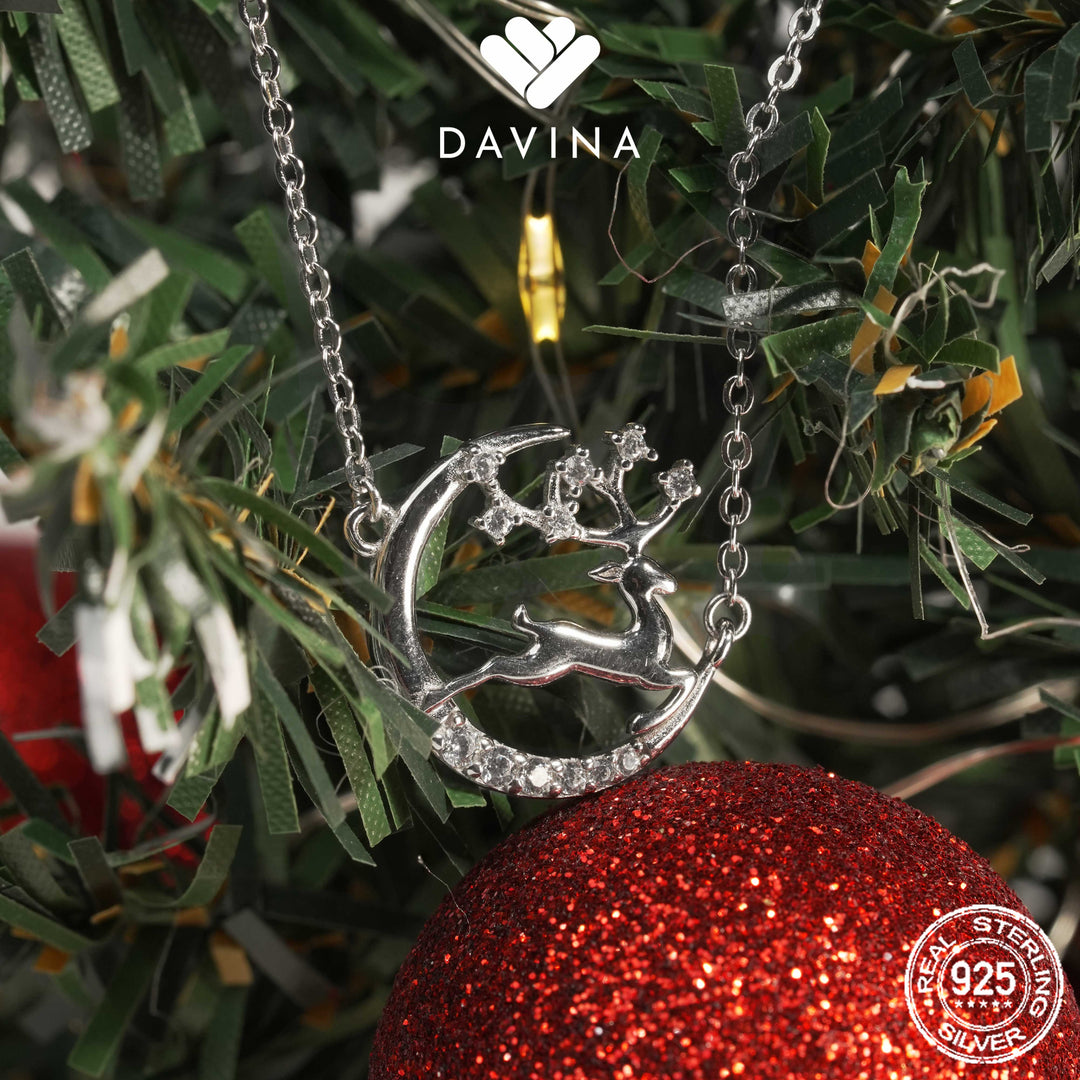 DAVINA Ladies Jingle Necklace Sterling Silver 925