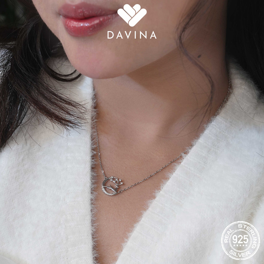 DAVINA Ladies Jingle Necklace Sterling Silver 925
