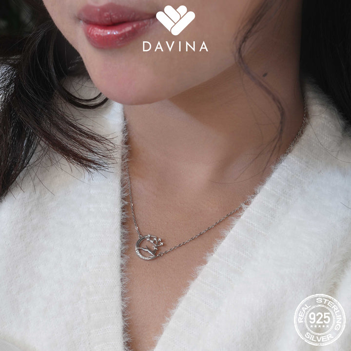 DAVINA Ladies Jingle Necklace Sterling Silver 925