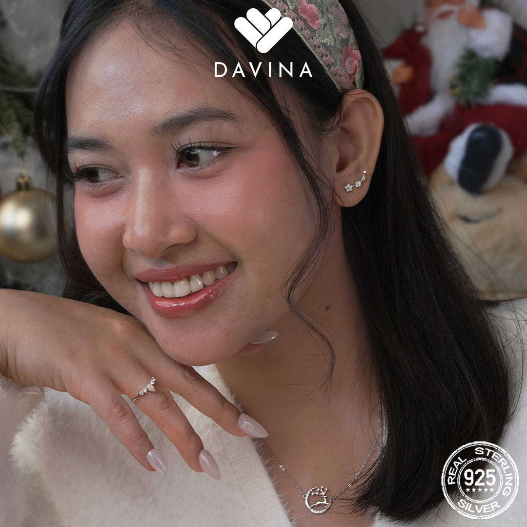 DAVINA Ladies Jingle Necklace Sterling Silver 925