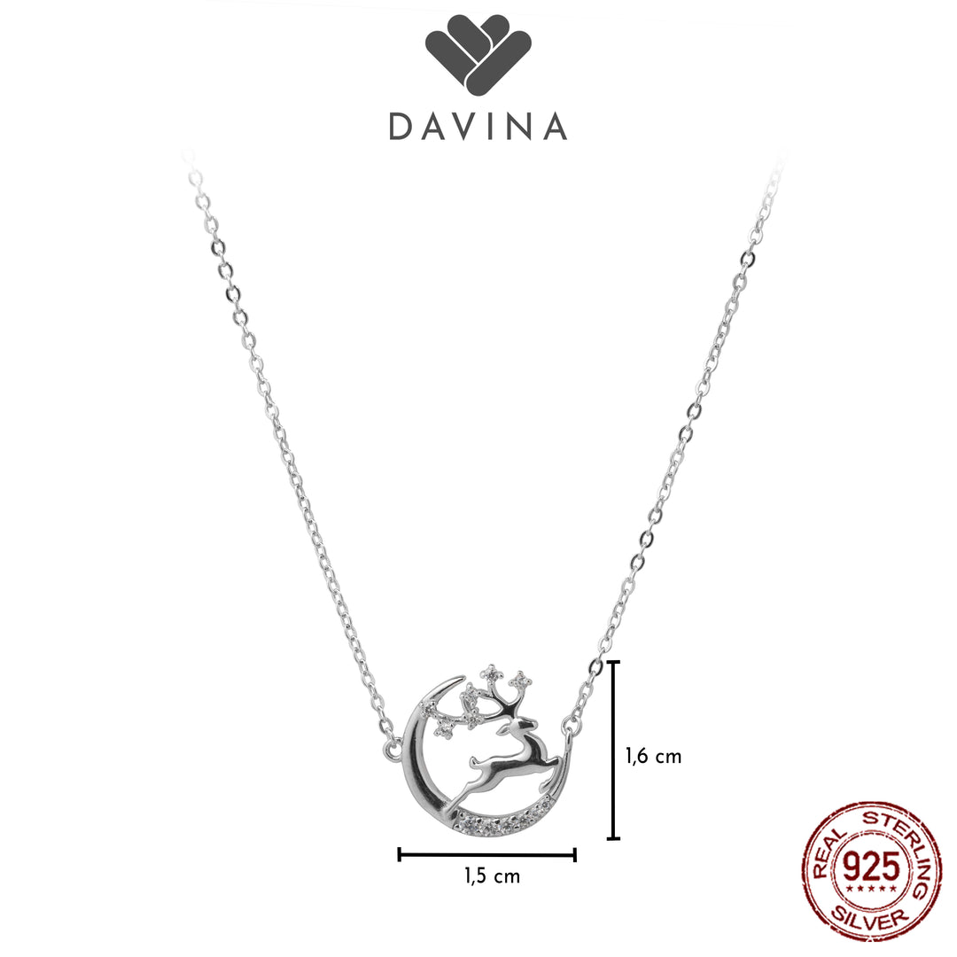 DAVINA Ladies Jingle Necklace Sterling Silver 925