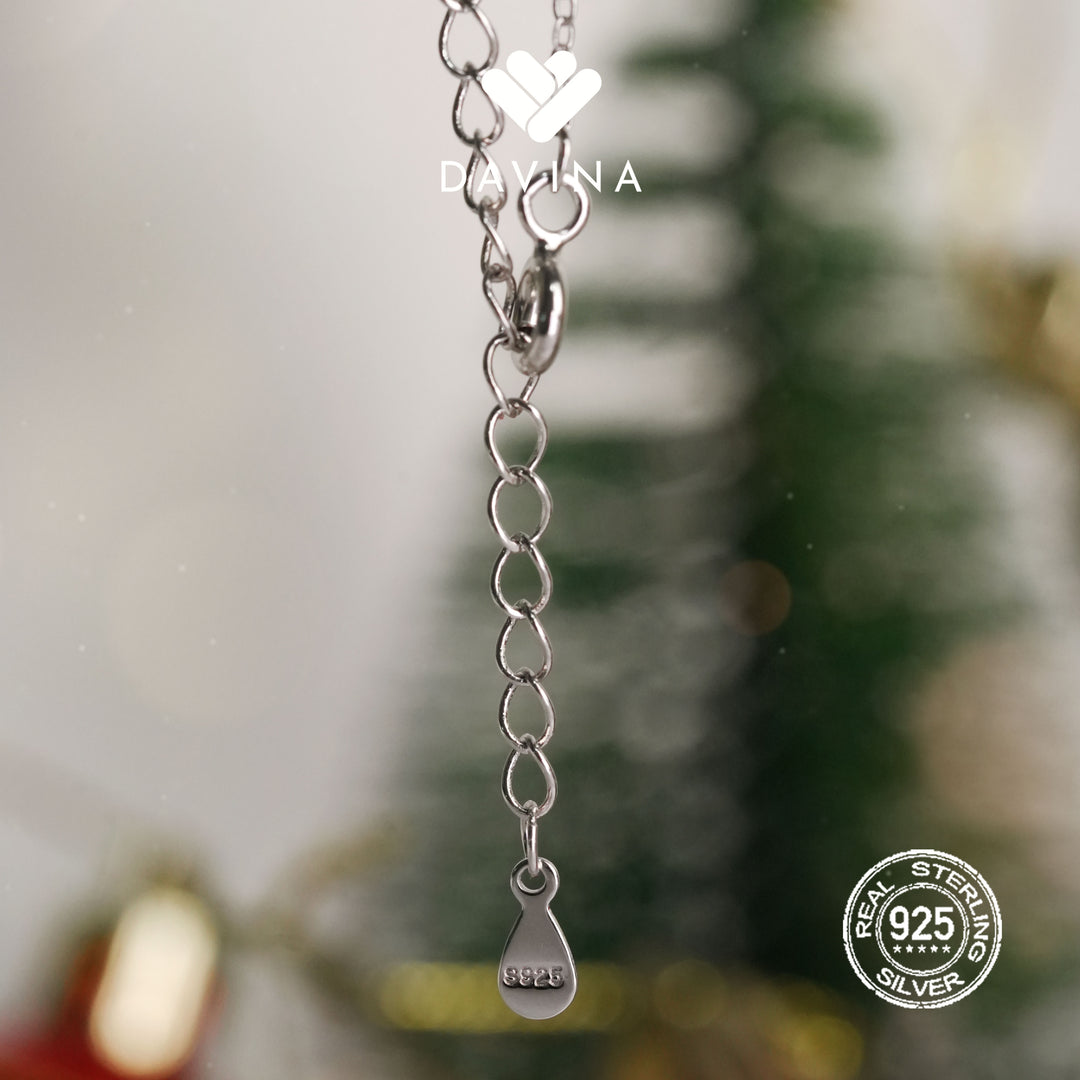 DAVINA Ladies Frostine Necklace Sterling Silver 925