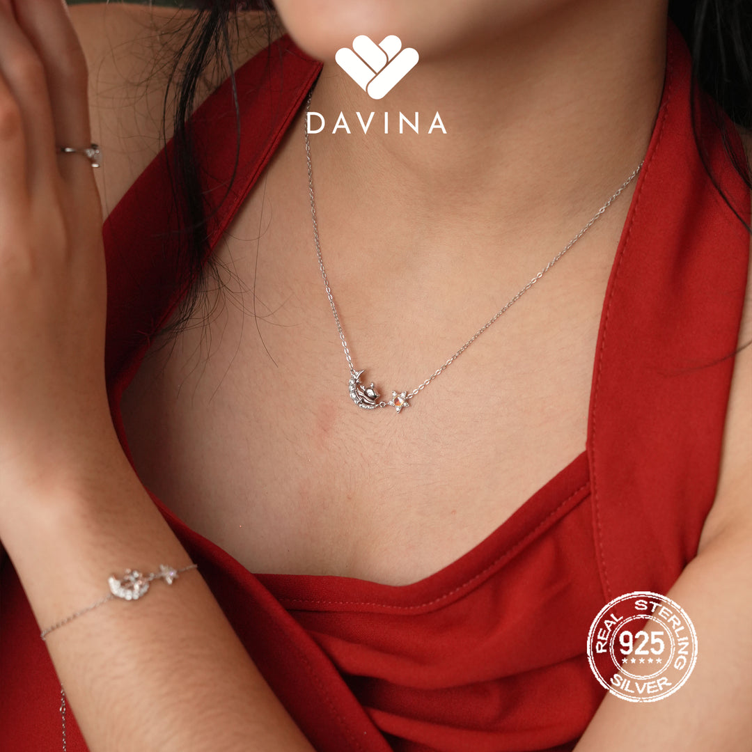 DAVINA Ladies Glorya Necklace Sterling Silver 925