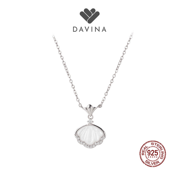 DAVINA Ladies Shell Necklace Sterling Silver 925