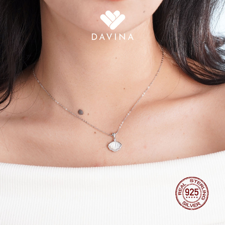 DAVINA Ladies Shell Necklace Sterling Silver 925