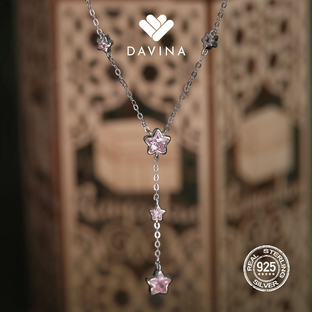 DAVINA Ladies Amerella Necklace Sterling Silver 925