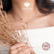 DAVINA Ladies Dolphin Necklace Rose Gold Color Sterling Silver 925