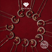 DAVINA Ladies Chinese Zodiac Necklace Rose Gold Color Sterling Silver 925