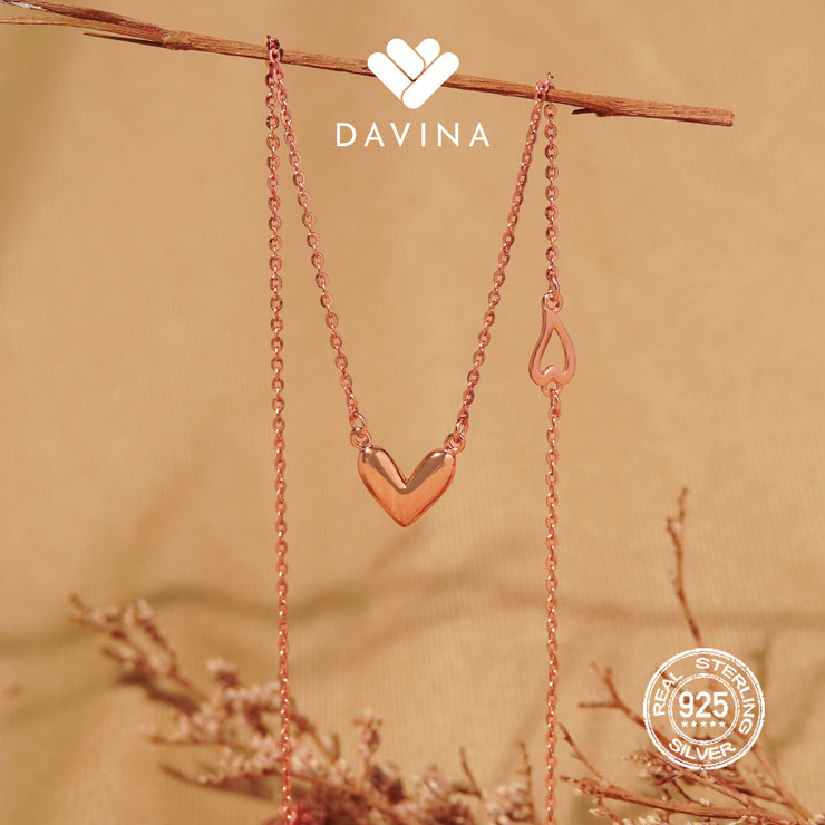 DAVINA Ladies Lovia Necklace Rose Gold Color S925