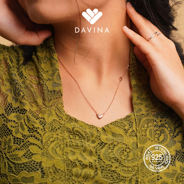 DAVINA Ladies Lovia Necklace Rose Gold Color S925