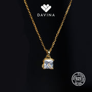 DAVINA Ladies Maisy Necklace Gold Color Sterling Silver 925