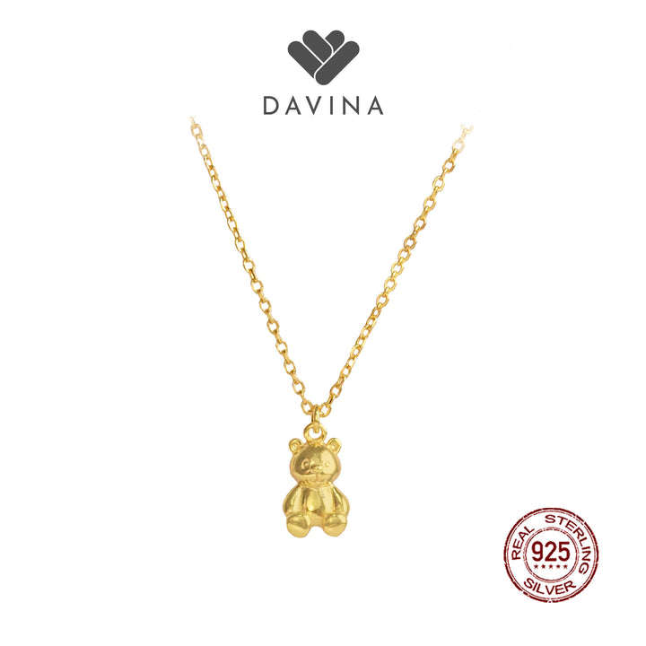 DAVINA Ladies Kiddos Necklace Gold Color Sterling Silver 925