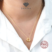 DAVINA Ladies Kesya Necklace Gold Color Sterling Silver 925