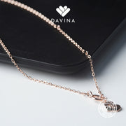 DAVINA Ladies Darlene Necklace Rose Gold Color Sterling Silver 925