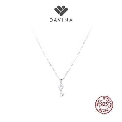 DAVINA Ladies Key Necklace Sterling Silver 925