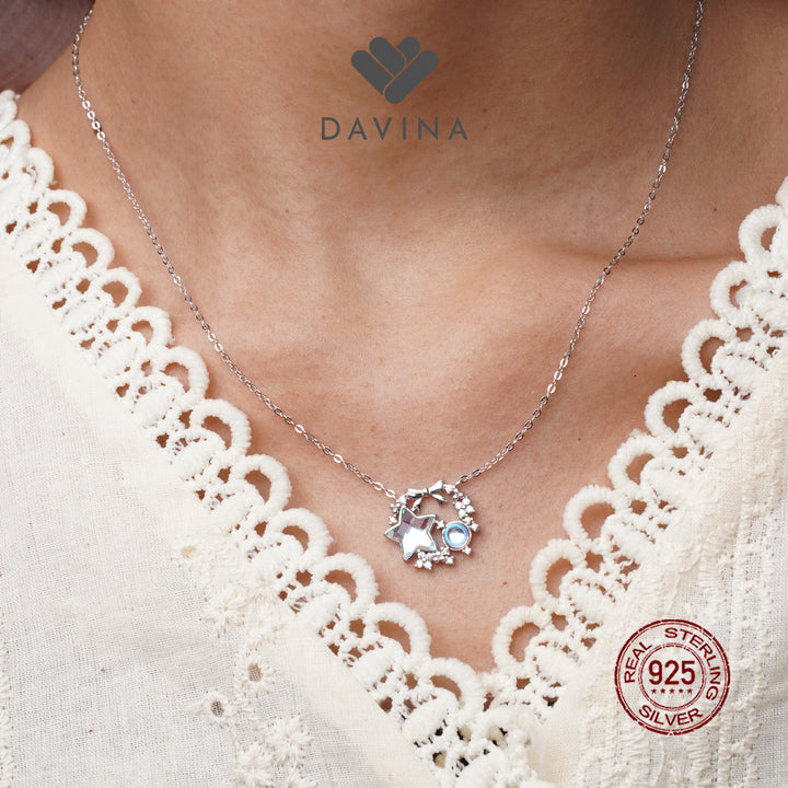 DAVINA Ladies Tara Necklace Sterling Silver 925