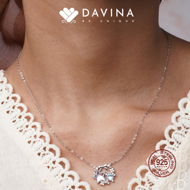 DAVINA Ladies Tara Necklace Sterling Silver 925