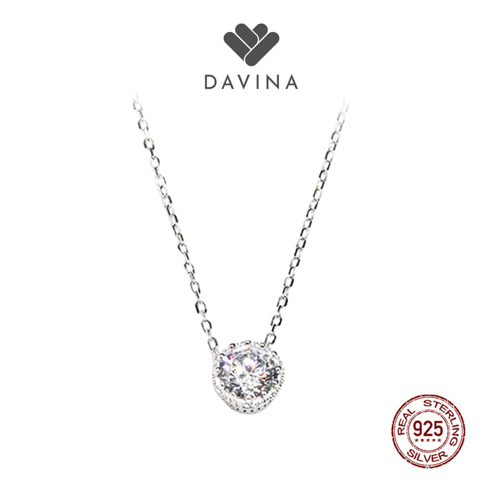 DAVINA Ladies Sandra Necklace, perhiasan silver anggun sempurna untuk gift romantis