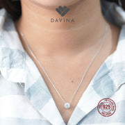 DAVINA Ladies Sandra Necklace Sterling Silver 925