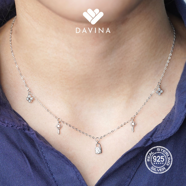 DAVINA Ladies Graciela Necklace Sterling Silver 925