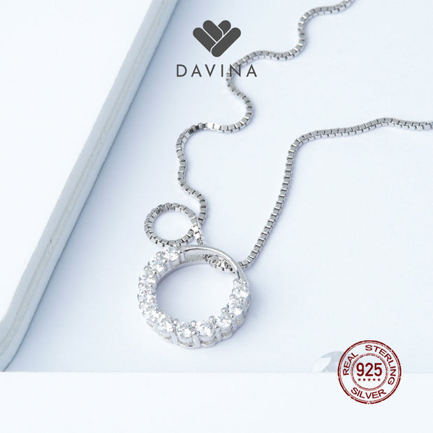 DAVINA Ladies Sharent Necklace Sterling Silver 925