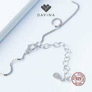 DAVINA Ladies Sharent Necklace Sterling Silver 925