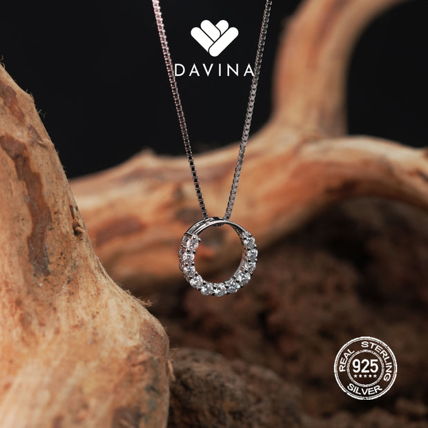 DAVINA Ladies Sharent Necklace Sterling Silver 925