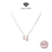 DAVINA Ladies Pony Necklace Rose Gold Color Sterling Silver 925