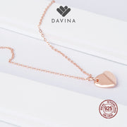 DAVINA Ladies Lovina Necklace Rose Gold Color Sterling Silver 925