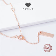 DAVINA Ladies Lovina Necklace Rose Gold Color Sterling Silver 925