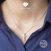 DAVINA Ladies Christ Necklace Sterling Silver 925