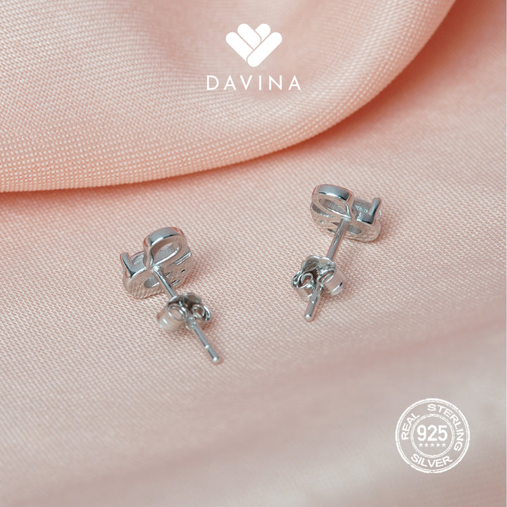 DAVINA Ladies Swan Earrings Sterling Silver 925