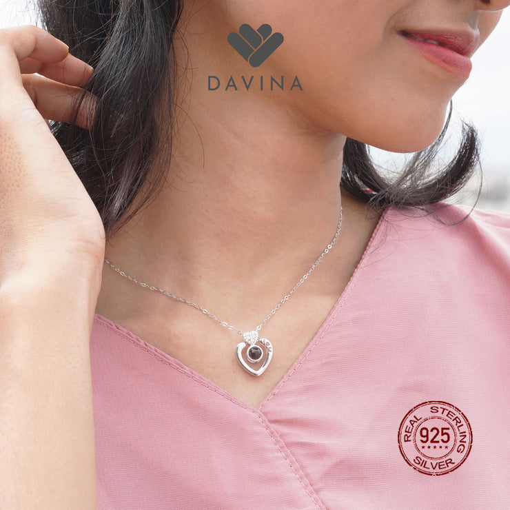 DAVINA Ladies Sweetheart Necklace Sterling Silver 925