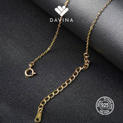 DAVINA Ladies Soveila Necklace Gold Color Sterling Silver 925