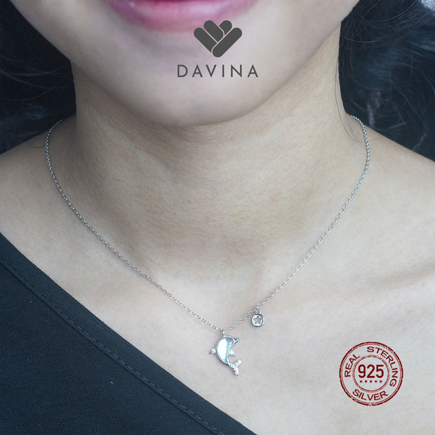 Davina Ladies Whalen Necklace Sterling Silver 925