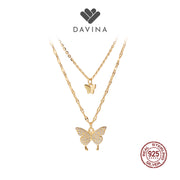 DAVINA Ladies Elanora Necklace Gold Color Sterling Silver 925