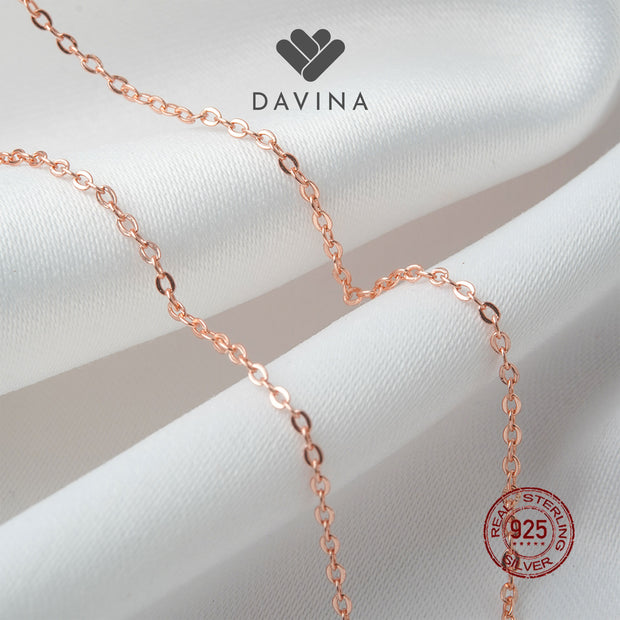 Davina Ladies Pandapan Necklace Rose Gold Color Sterling Silver 925