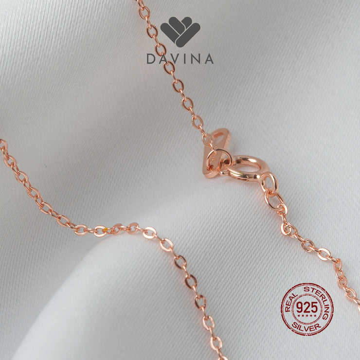 Davina Ladies Pandapan Necklace Rose Gold Color Sterling Silver 925